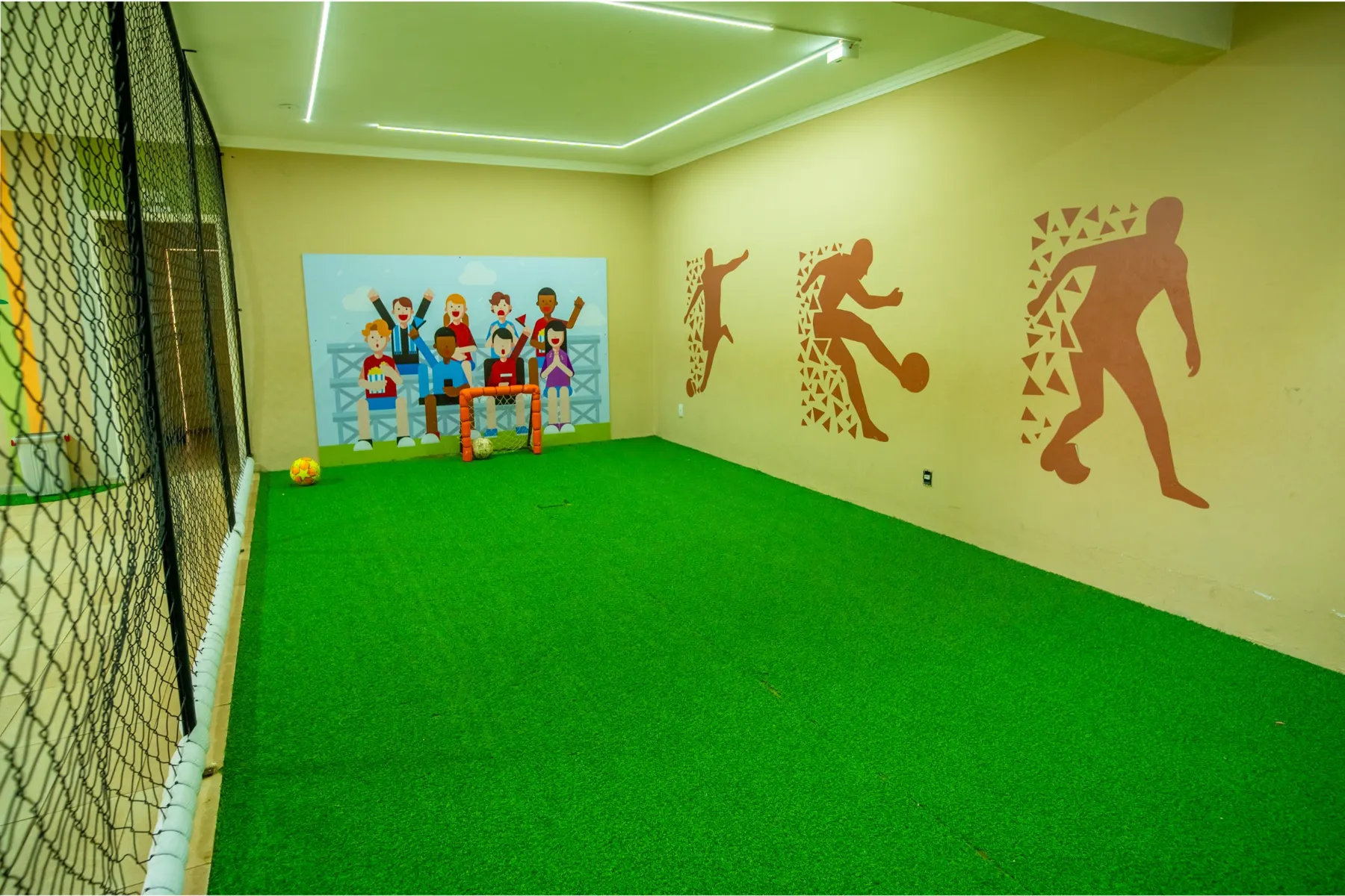 Campinho de futebol coberto